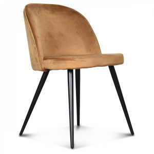 Chaise au design vintage en couleurs marron