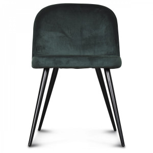 Présentation de la chaise vert foncé modèle vintage