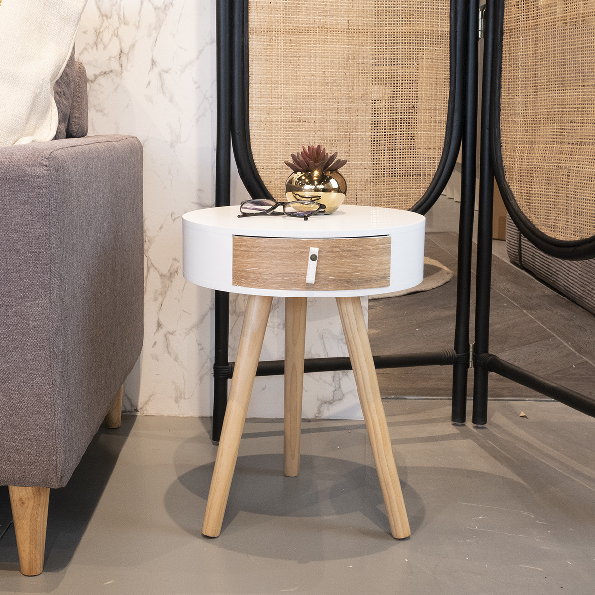 Lot De 2 Tables De Chevet,Table D'appoint, Table De Nuit Pour Salon Chambre Blanc 39x39x47 5 Cm Bois Ingenierie553456 90653205