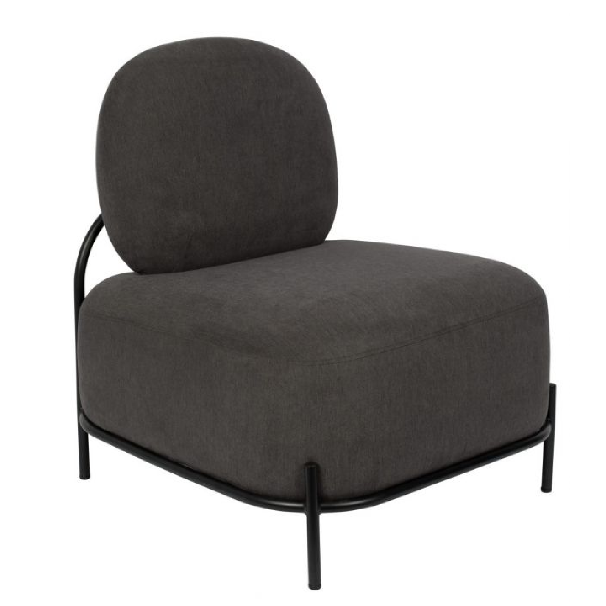 fauteuil lounge en tissu couleur noir