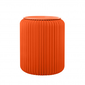 tabouret pliable en carton 42 orange