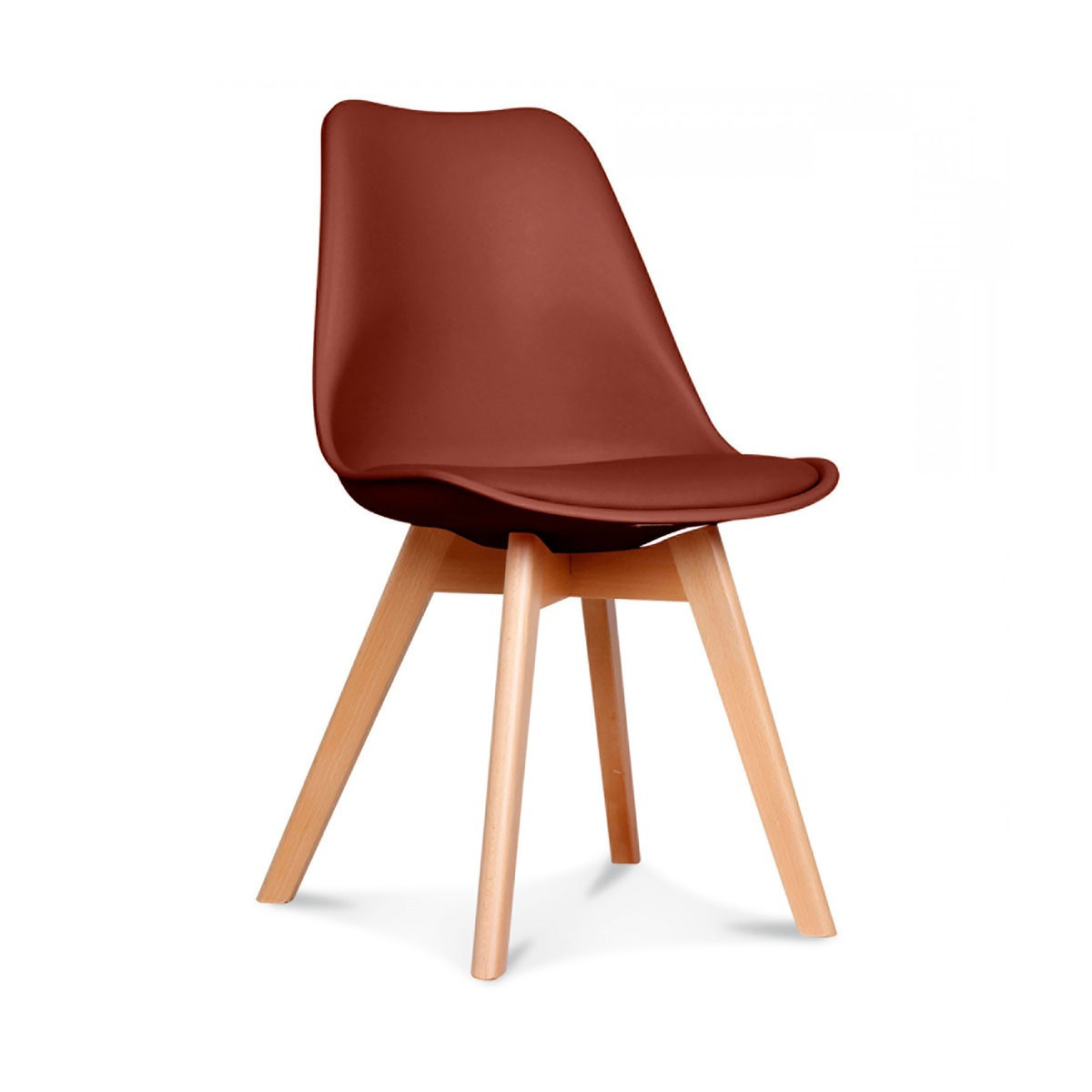 chaise scandinave couleur châtaigne