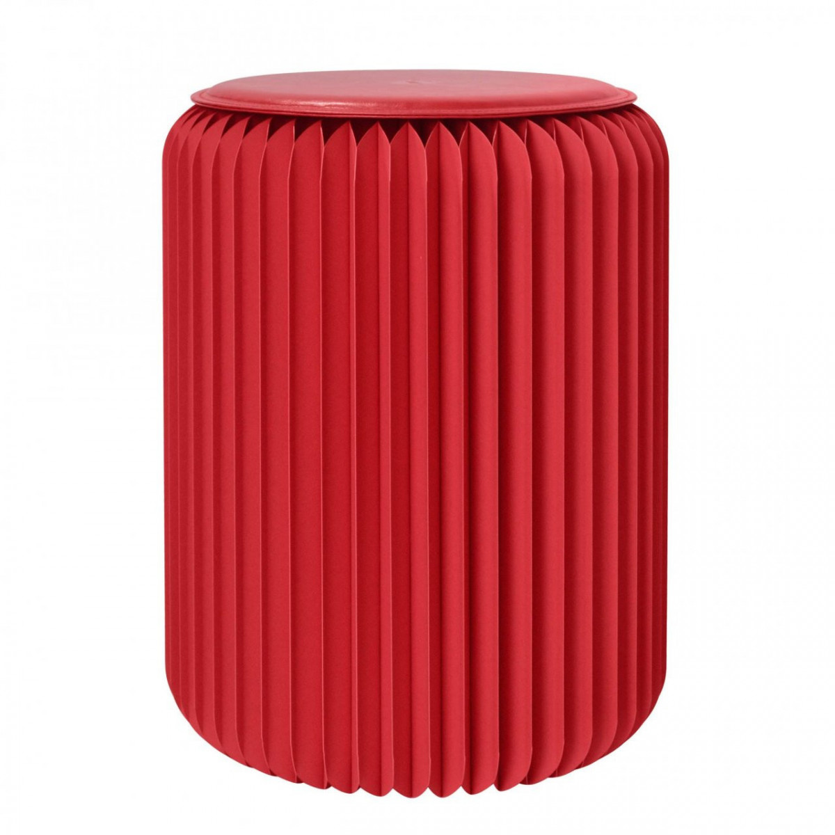 tabouret pliable en carton 50 cm rouge